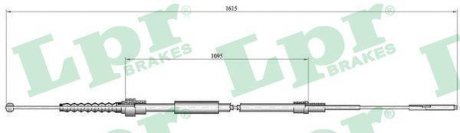 Трос, стояночная тормозная система LPR C0942B (фото 1)