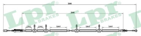 Трос, стояночная тормозная система LPR C0990B