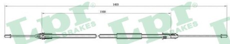 Трос, стояночная тормозная система LPR C1002B