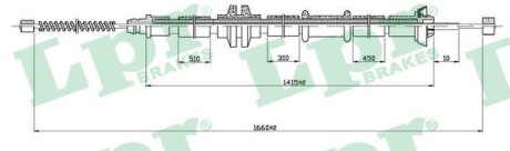 Трос, стояночная тормозная система LPR C1042B