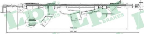 Трос, стояночная тормозная система LPR C1696B