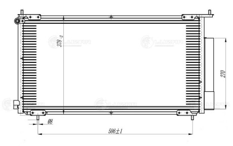 Радіатор кондиціонеру CRV 2.0/2.4 (02-) АКПП/МКПП з ресивером (LRAC 23NL) LUZAR LRAC23NL