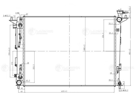 Радиатор охлаждения Sportage III (10-)/iX35 (10-) 2.0i/2.4i AT (Словакия) (635*478*16) (LRc 081S5) LUZAR LRc081S5