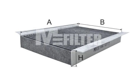 Фільтр салону Jeep Compass/Renegade/Fiat 500X (вугільний) M-FILTER K 9160C