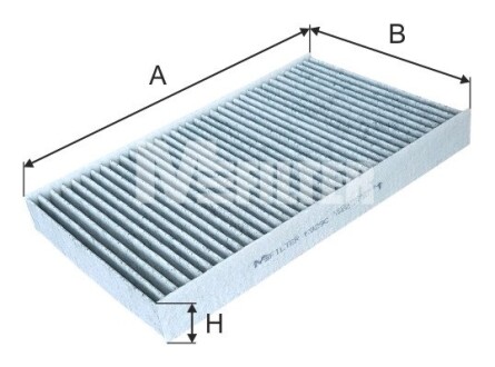 Фільтр салону Citroen C2/C3/C4/Peug 307/308 02- (вугільний) M-FILTER K 929C (фото 1)