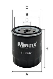 Фільтр масляний Transit 2.3i 16V 06- /Focuc/Mondeo/Mazda 1.8/2.0 00- M-FILTER TF 6551