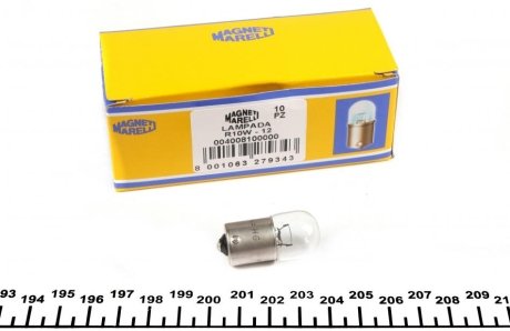 Автолампа R10W BA15s 10 W прозрачная MAGNETI MARELLI 004008100000