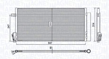 Конденсатор, кондиционер MAGNETI MARELLI 350203619000