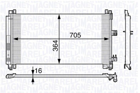 Конденсатор, кондиционер MAGNETI MARELLI 350203724000