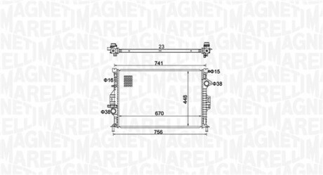 Радіатор системи охолодження MAGNETI MARELLI 350213157700 (фото 1)