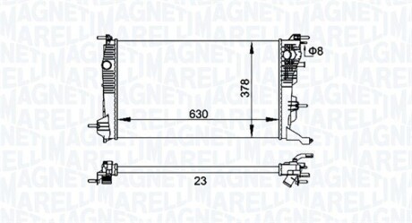 Радіатор системи охолодження MAGNETI MARELLI 350213158300