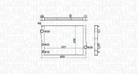 Радіатор системи охолодження MAGNETI MARELLI 350213163500 (фото 1)