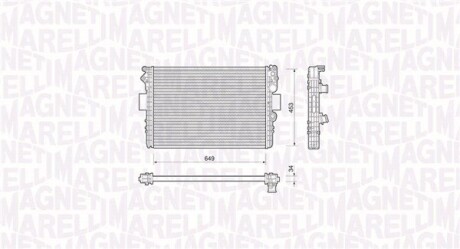 Радиатор, охлаждения дивгателя MAGNETI MARELLI 350213169000