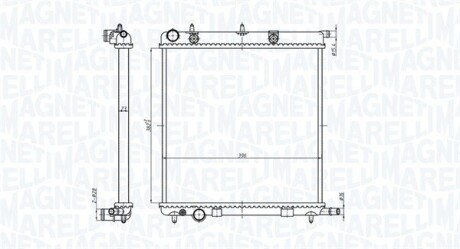 Радиатор, охлаждения дивгателя MAGNETI MARELLI 350213819000