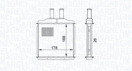 Радіатор печі MAGNETI MARELLI 350218432000