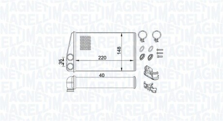 Радіатор печі MAGNETI MARELLI 350218438000