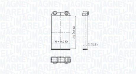 Радіатор печі MAGNETI MARELLI 350218439000