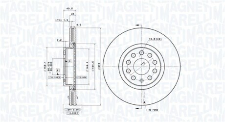 Тормозной диск MAGNETI MARELLI 360406050601