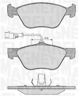 Колодки гальмівні дискові, комплект MAGNETI MARELLI 363916060101