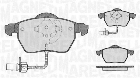 Колодки гальмівні дискові, комплект MAGNETI MARELLI 363916060142