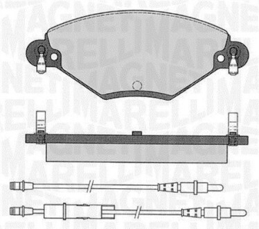 Колодки гальмівні дискові, комплект MAGNETI MARELLI 363916060181