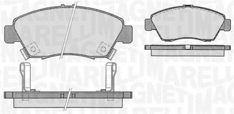 Колодки гальмівні дискові, комплект MAGNETI MARELLI 363916060275