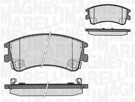 Колодки гальмівні дискові, комплект MAGNETI MARELLI 363916060295