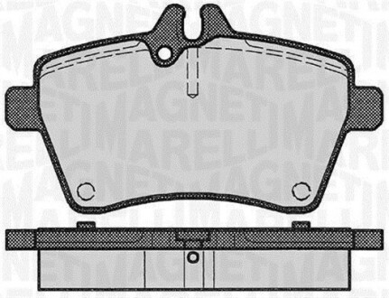 Колодки гальмівні дискові, комплект MAGNETI MARELLI 363916060309