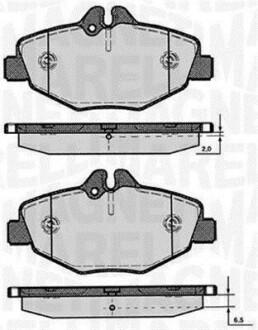 Колодки гальмівні дискові, комплект MAGNETI MARELLI 363916060318