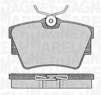 Колодки гальмівні дискові, комплект MAGNETI MARELLI 363916060370