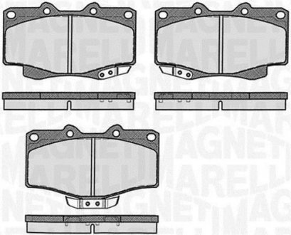 Колодки гальмівні дискові, комплект MAGNETI MARELLI 363916060401