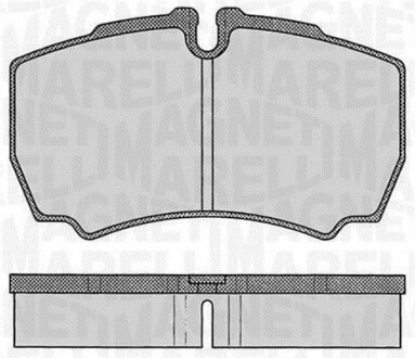 Колодки гальмівні дискові, комплект MAGNETI MARELLI 363916060434