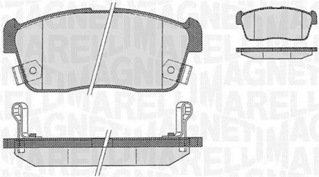 Колодки гальмівні дискові, комплект MAGNETI MARELLI 363916060471