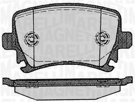 Колодки гальмівні дискові, комплект MAGNETI MARELLI 363916060601