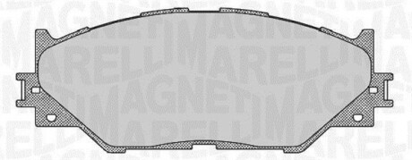 Колодки гальмівні дискові, комплект MAGNETI MARELLI 363916060637