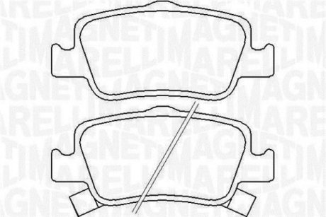 Колодки гальмівні дискові, комплект MAGNETI MARELLI 363916060666