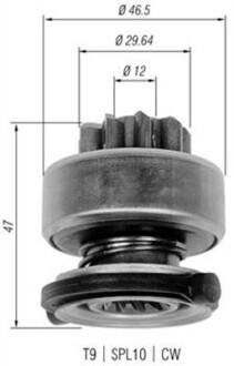 Ведущая шестерня, стартер MAGNETI MARELLI 940113020335