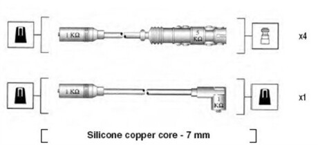 Комплект проводов зажигания MAGNETI MARELLI 941055050530