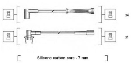 Комплект проводов зажигания MAGNETI MARELLI 941145130710 (фото 1)