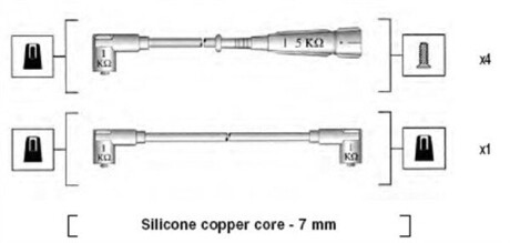 Комплект проводов зажигания MAGNETI MARELLI 941175230762