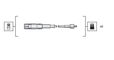 Комплект проводов зажигания MAGNETI MARELLI 941318111149 (фото 1)