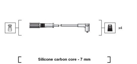 Комплект проводов зажигания MAGNETI MARELLI 941318111204