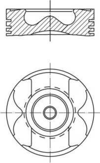 Поршень MAHLE / KNECHT 004 57 00 (фото 1)