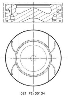 Поршень MAHLE / KNECHT 021 PI 00134 000 (фото 1)