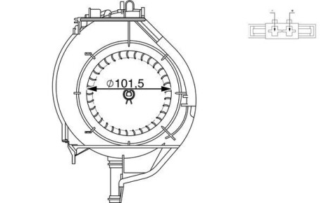 Вентилятор кабiни кондиц. MAHLE / KNECHT AB 266 000S (фото 1)