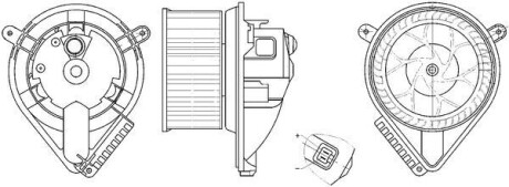 Вентилятор обігрівача салону MB Vito 95- MAHLE / KNECHT AB 272 000S