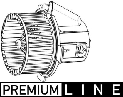 Вентилятор обігрівача салону C4/307 1.4-2.0 02- (120мм) (+AC) (Premium Line! OE) MAHLE / KNECHT AB 32 000P (фото 1)