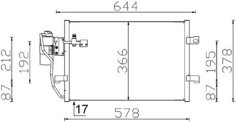 Конденсер кондиціонера MAHLE / KNECHT AC 351 000S