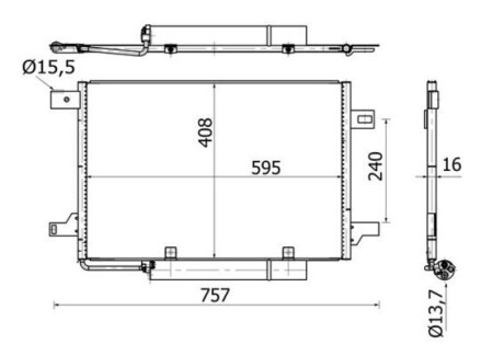 Конденсор кондиціонера MAHLE / KNECHT AC 369 000S