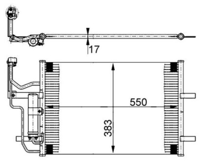 Радiатор кондицiонера MAHLE / KNECHT AC 386 000S